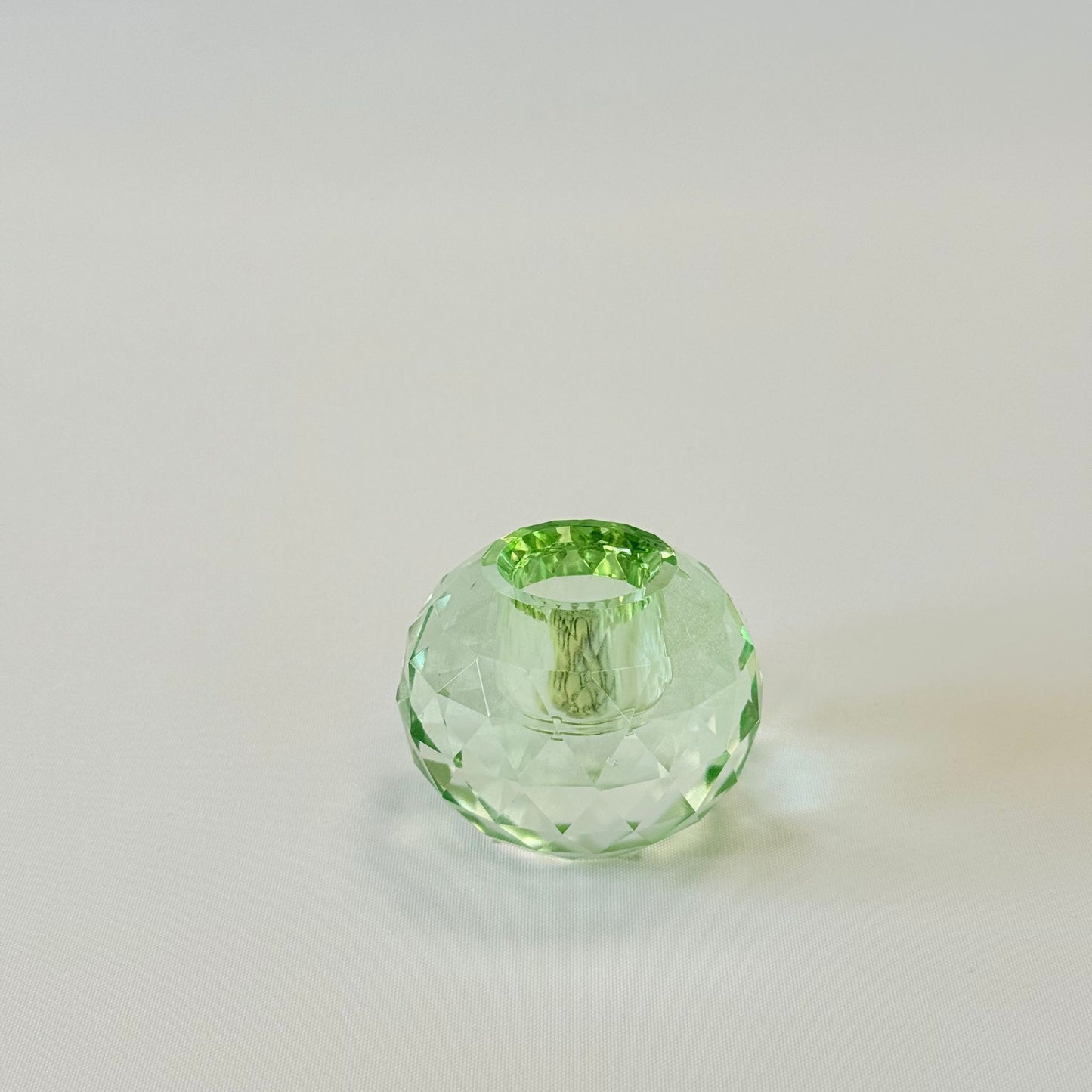 Krystall Lysestake Lys Mint