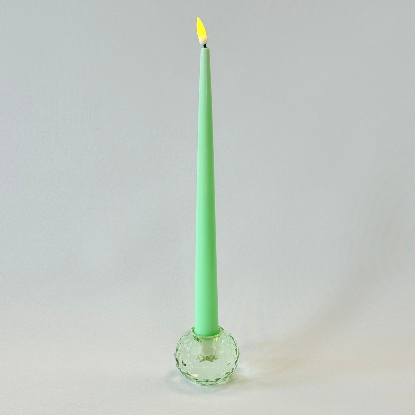 Krystall Lysestake Lys Mint